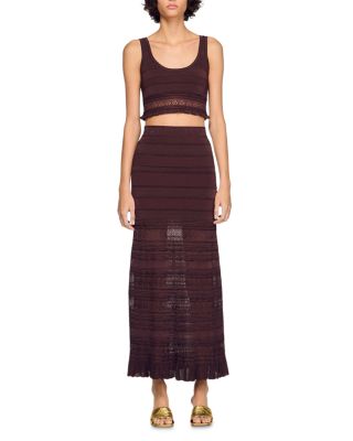 Andre Pointelle Knit Crop Top