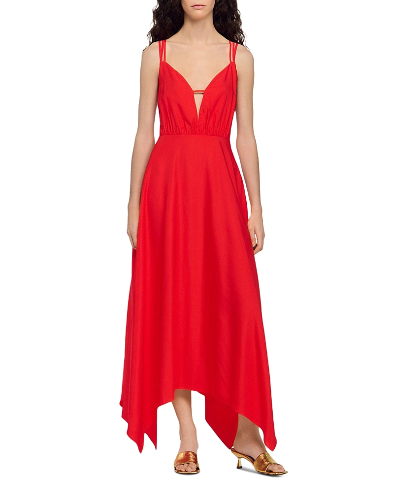 Sandro Asymmetric Maxi Dress