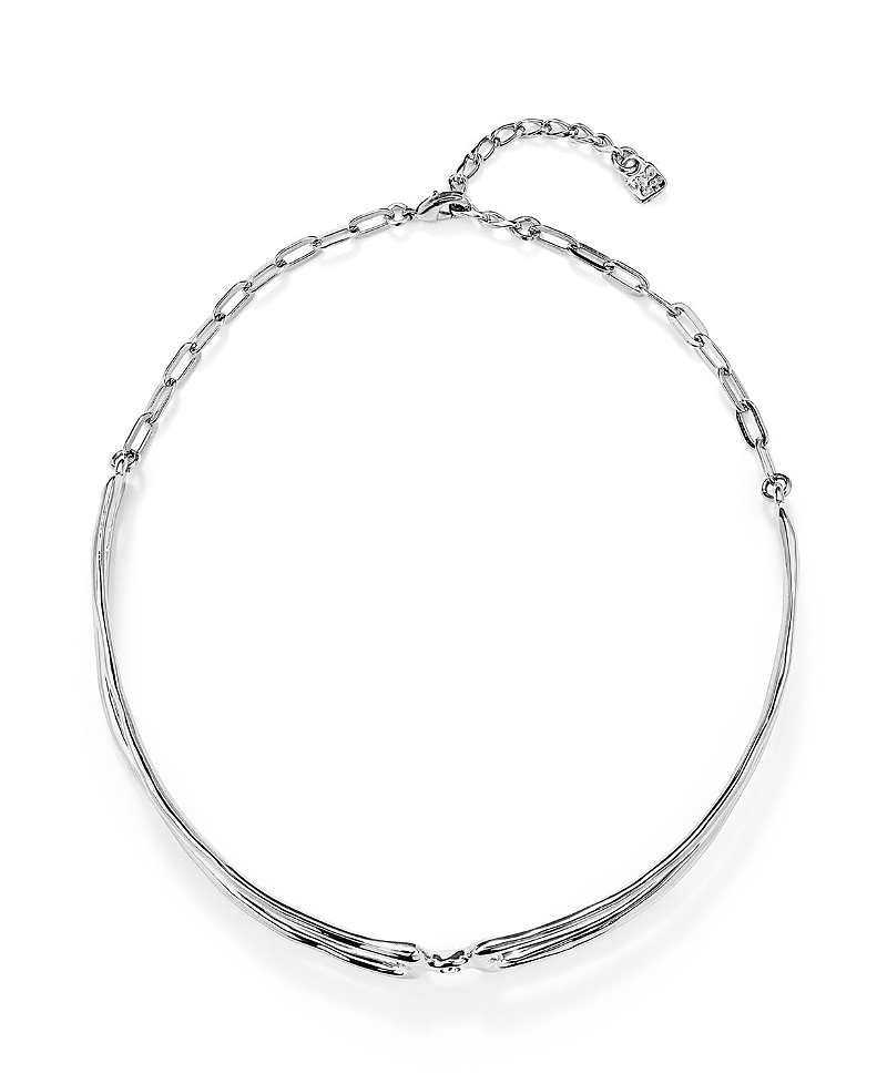 Unode50 Choker Necklace With White Topaz In Silver