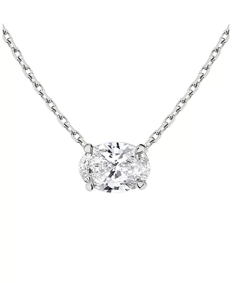 Vrai Solitaire Necklace in 14K Gold, 0.75ctw Oval Lab Grown Diamond