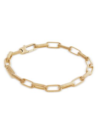 Men's 18K Yellow Gold Uomo Grooved Link Bracelet
