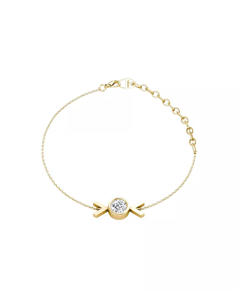 Vrai Arrow Bracelet in 14K Gold, 0.25ctw Round Brilliant Lab Grown Diamond