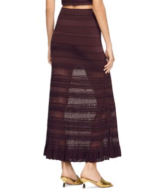 Andriane Pointelle Knit Maxi Skirt