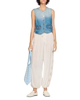 Crinkled Wide Leg Trousers