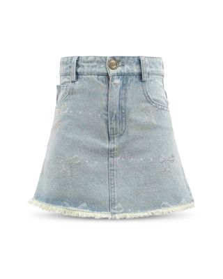 Girls' Sparkle Bows Denim Skirt - Little Kid, Big Kid