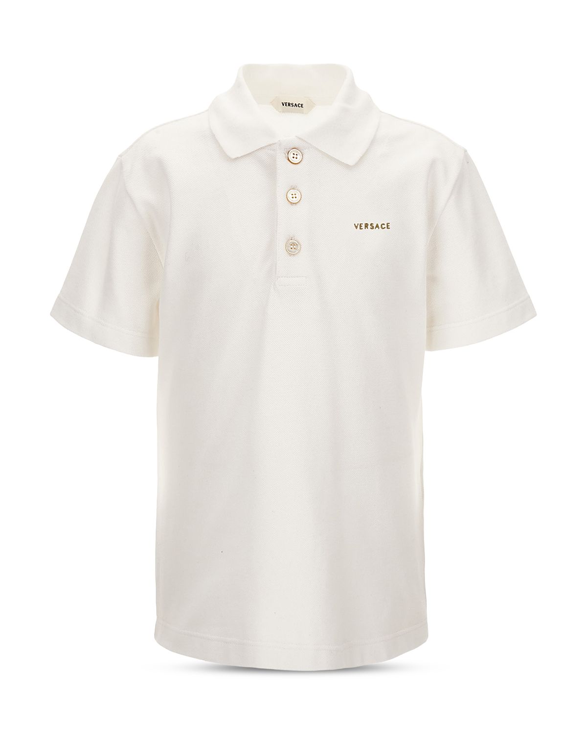 Versace Boys' Embroidered Logo Piquet Polo Shirt - Little Kid, Big Kid