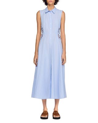 Striped Cotton Maxi Dress