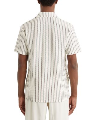 Percy Textured Stripe Cubano Shirt