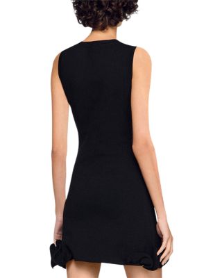 Chloe Floral Trim Knit Short Dress