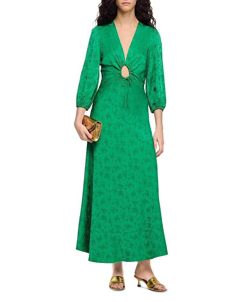 Sandro Floral Jacquard Maxi Dress