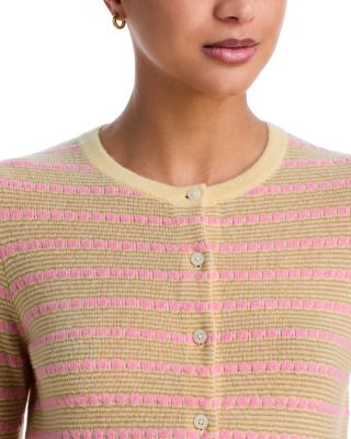 Jane Cashmere Pebble Striped Cardigan