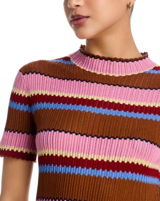 Striped Silk & Linen Top