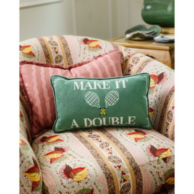 Make It A Double Needlepoint Pillow, 15" x 9"