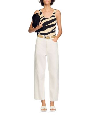 Zebra Print Knit Bodysuit