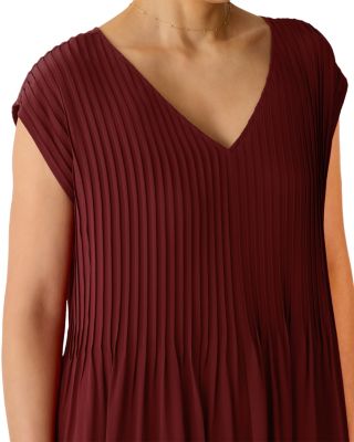 Silk Crepe De Chine V Neck Dress