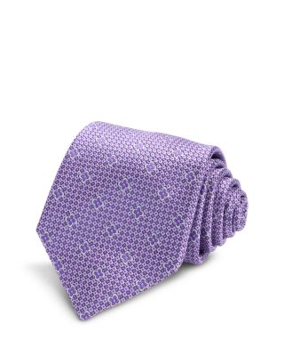 Silk Classic Diamond Floral Tie