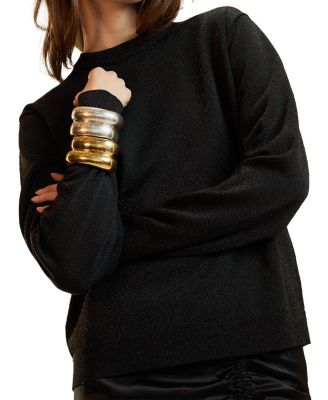  Metallic Knit Sweater