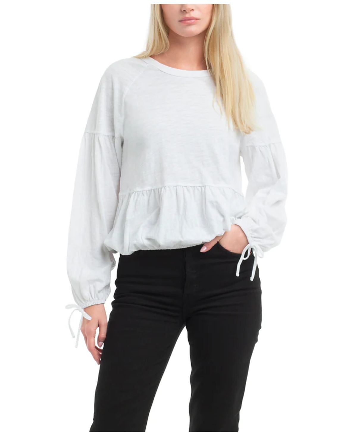 Wilt Clothing Shirred Elastic Hem Tee