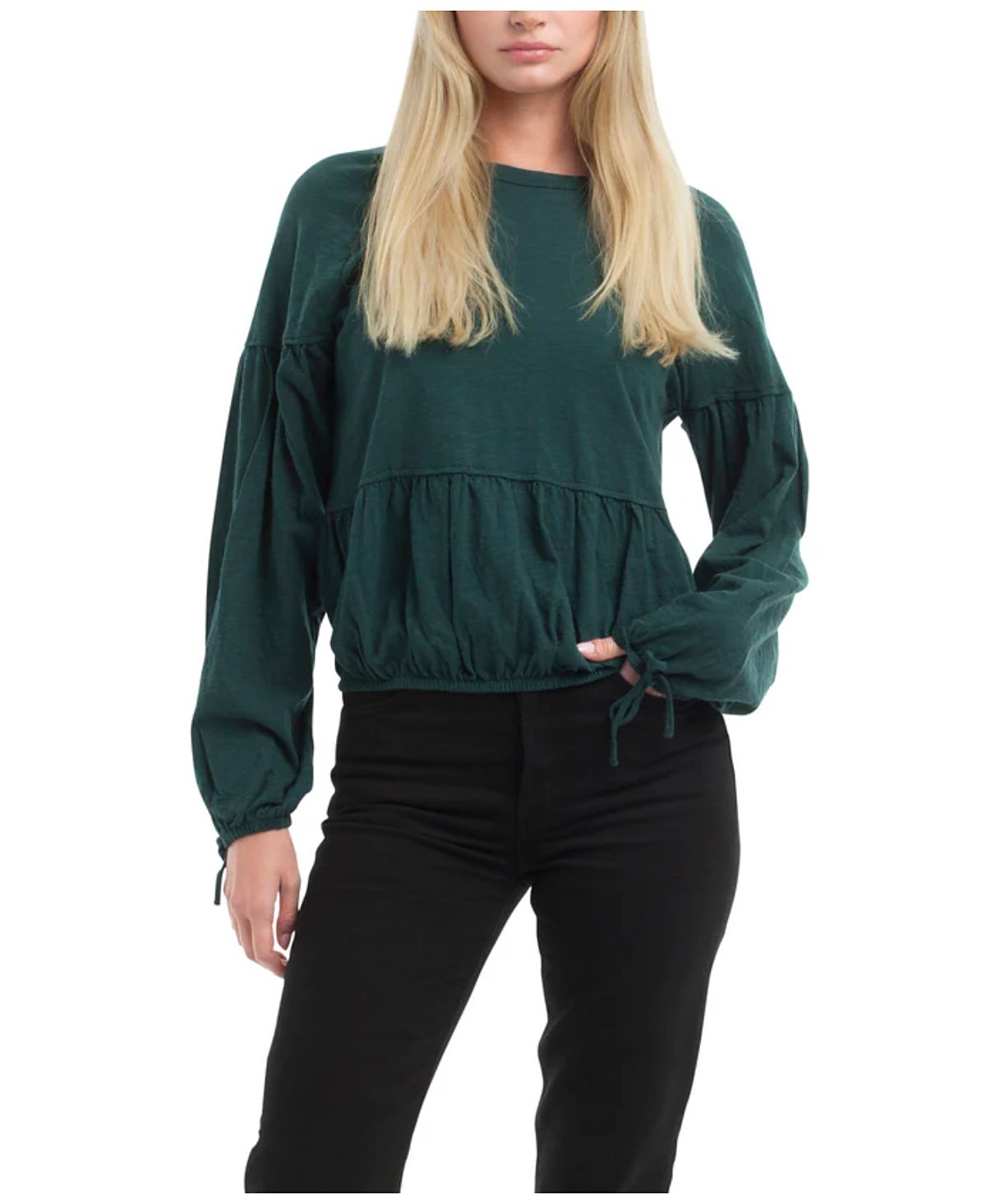 Wilt Clothing Shirred Elastic Hem Tee
