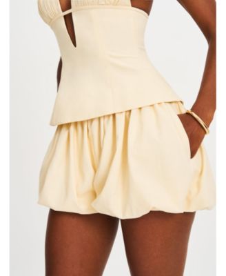  Quinzelle Linen Bubble Shorts
