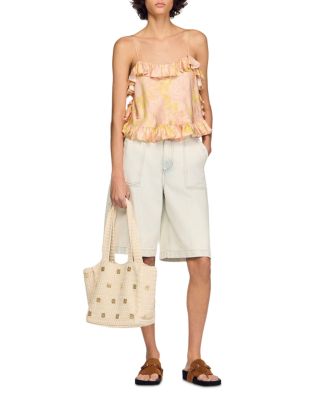 Flower Print Crop Top