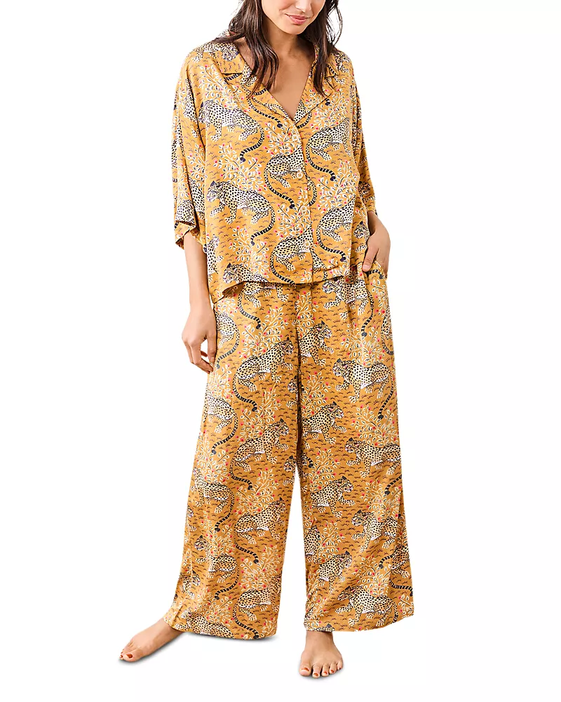 Printfresh Satin Wildest Dreams Pants Pajama Set