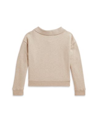 Girls' Flag Terry Collared Sweatshirt - Little Kid