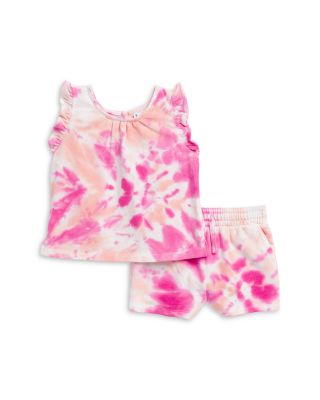 Girls' Hibiscus Tie Dyed Top & Shorts Set - Baby