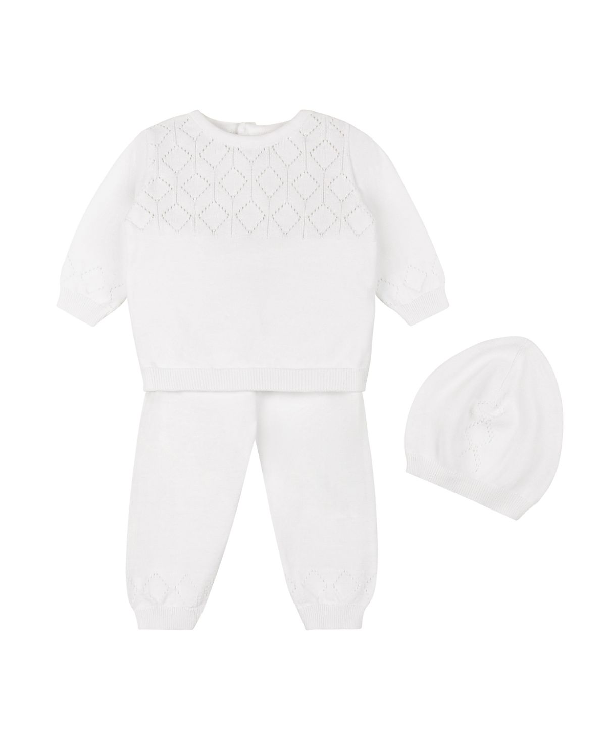 Feltman Brothers Unisex Lux Pointelle Knit Set w/Hat - Baby