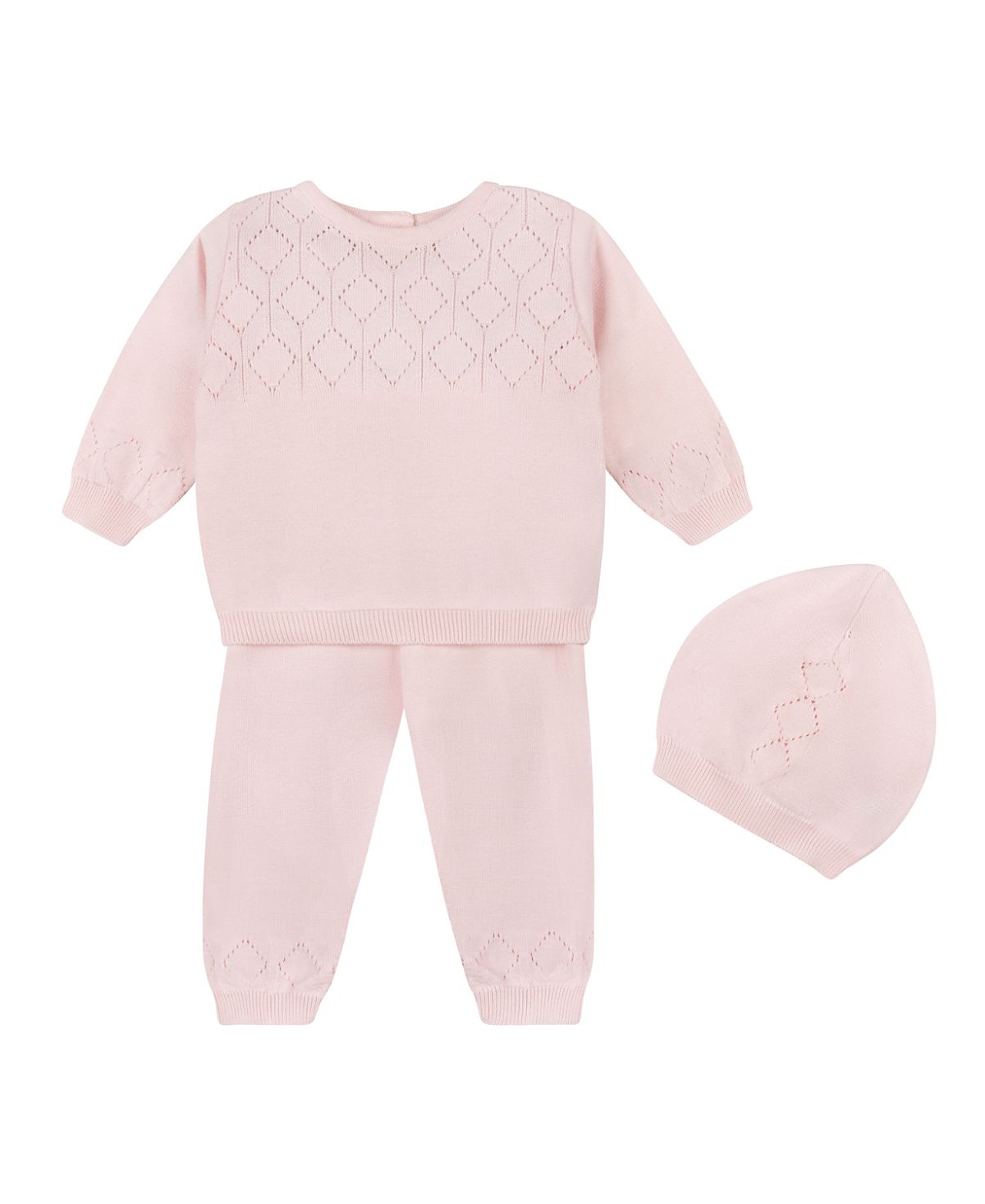 Feltman Brothers Unisex Lux Pointelle Knit Set w/Hat - Baby
