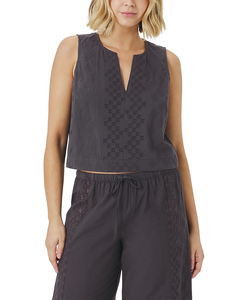 Splendid Kenzie Geo Eyelet Tank Top