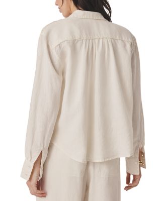 Stella Linen Trim Button Down Shirt