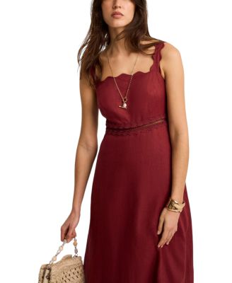  Women's Linen Midi Dress