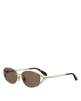 Serpenti Viper Oval Sunglasses, 57mm
