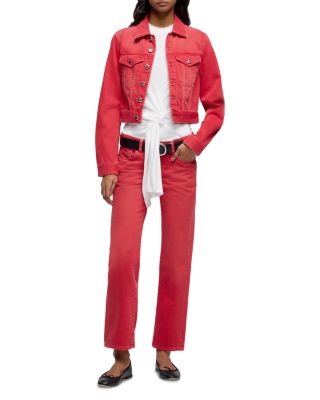 Low Rise Cigarette Jeans in Flame