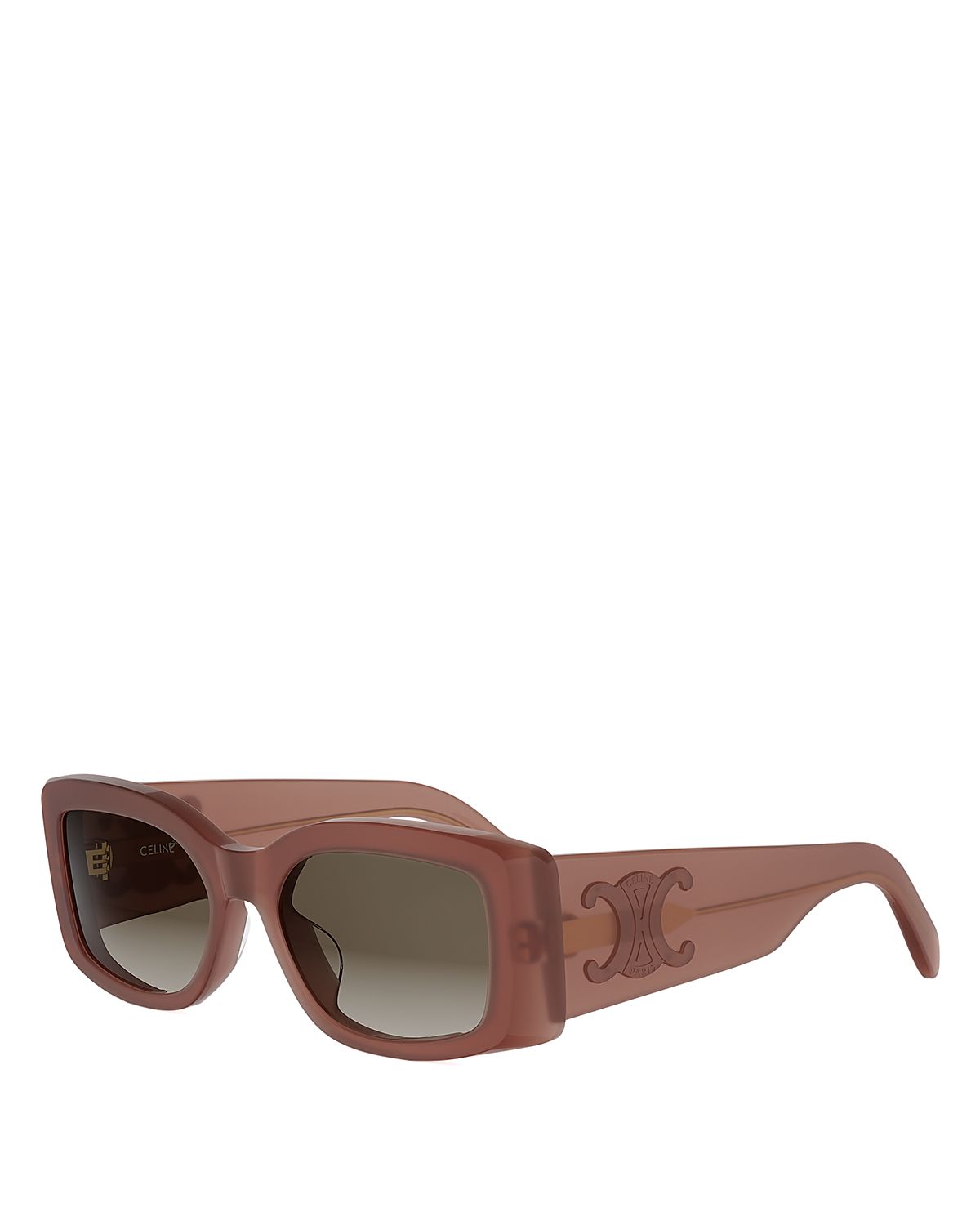 Celine Maxi Triomphe Rectangular Sunglasses, 53mm