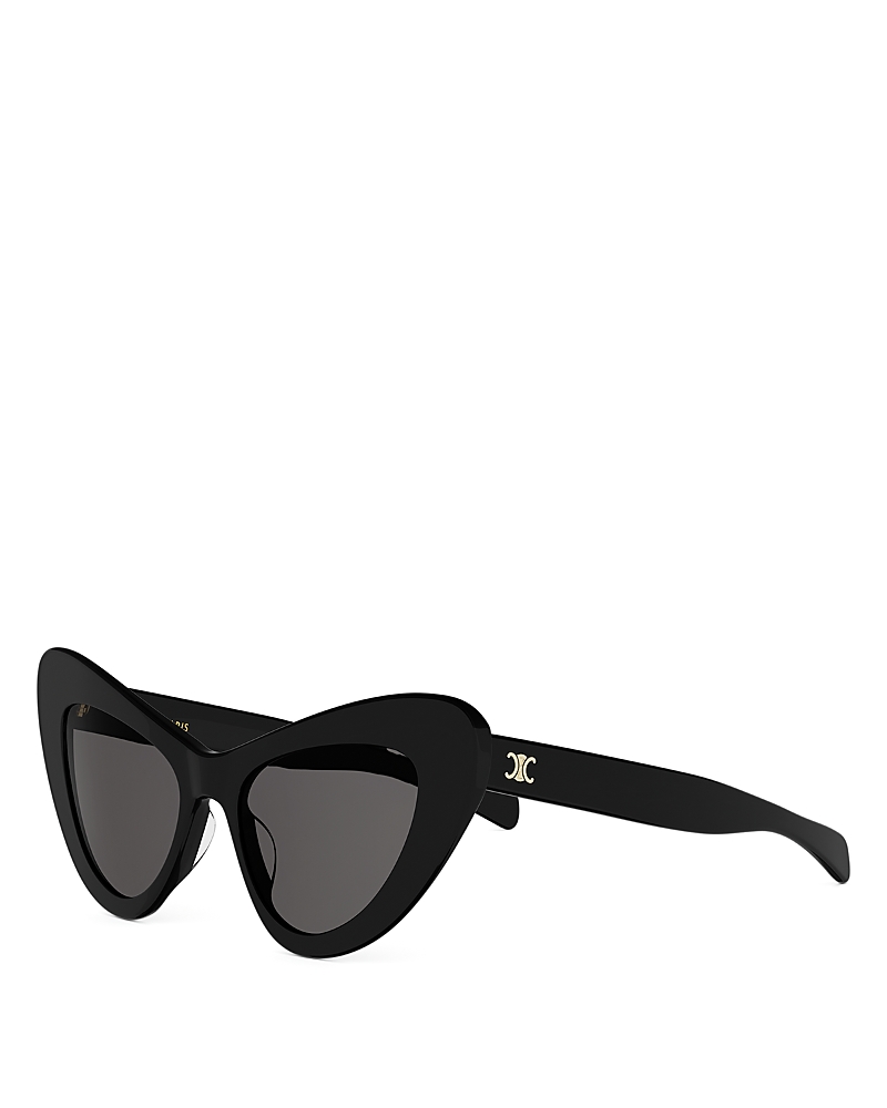 Celine Triomphe Mini Hd Cat Eye Sunglasses, 52mm