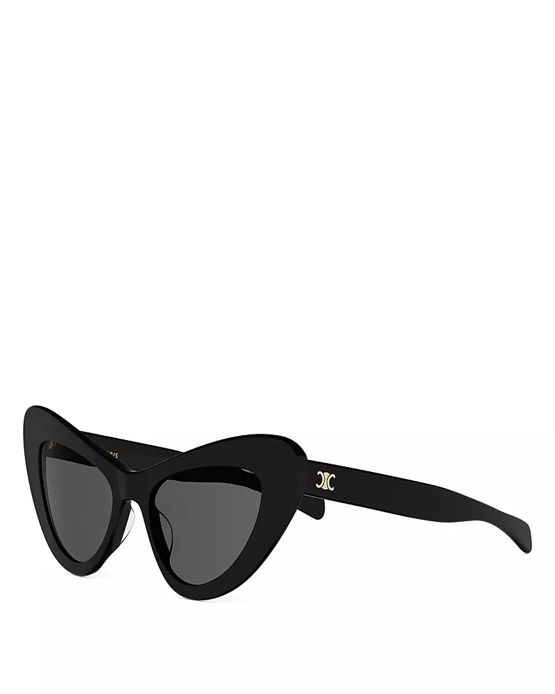 Celine Triomphe Mini Hd Cat Eye Sunglasses, 52mm