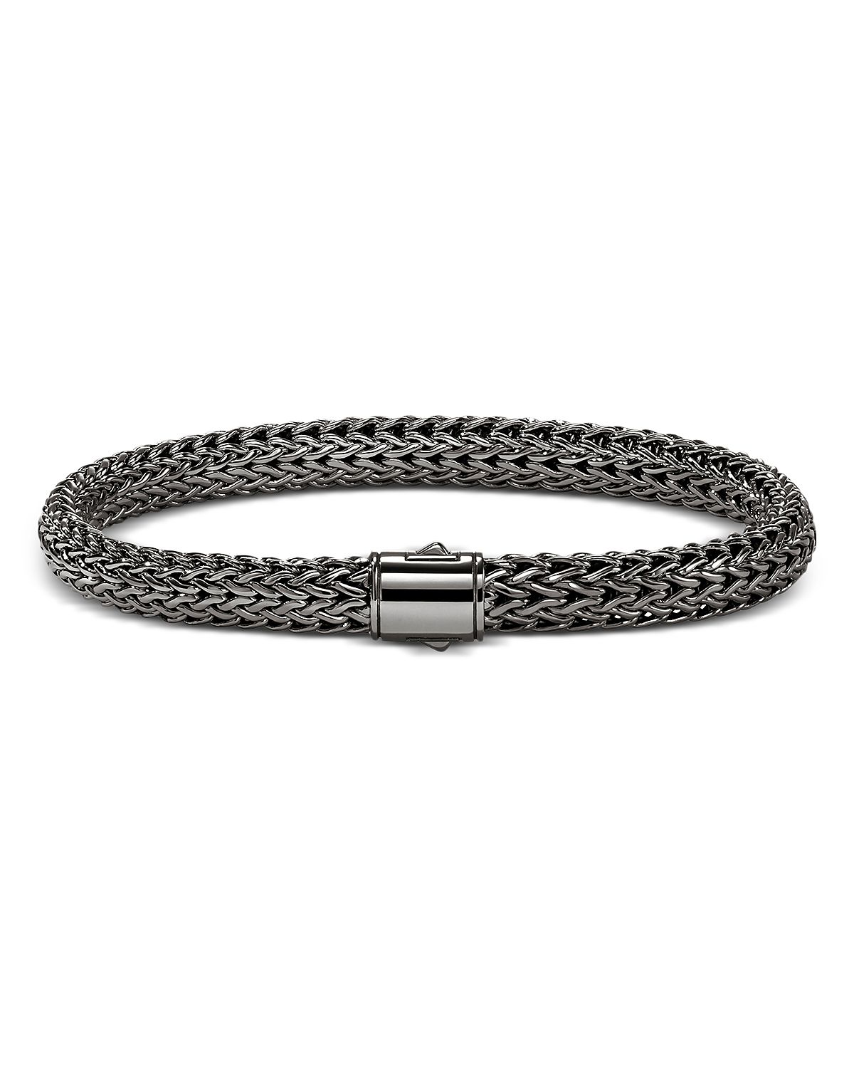 John Hardy Dark Silver Icon Woven Link Bracelet, 6.5mm