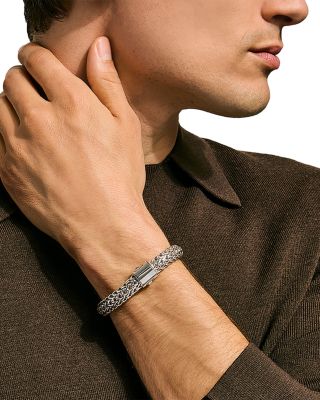 Sterling Silver Icon Woven Link Bracelet, 10.5mm