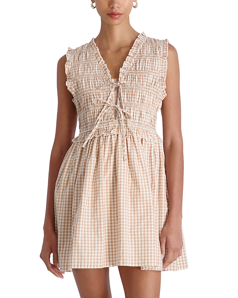 French Connection Rhodes Pop Gingham Smocked Dress