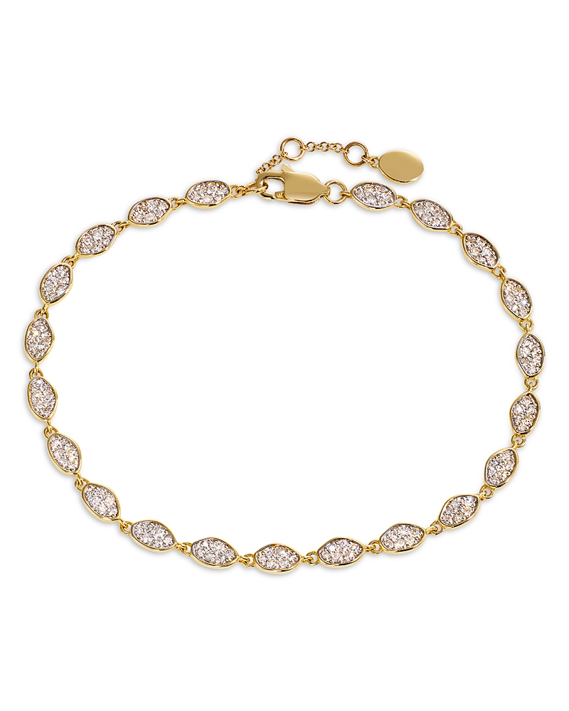 By Pariah 14K Yellow Gold Diamond Cluster Eternity Bracelet