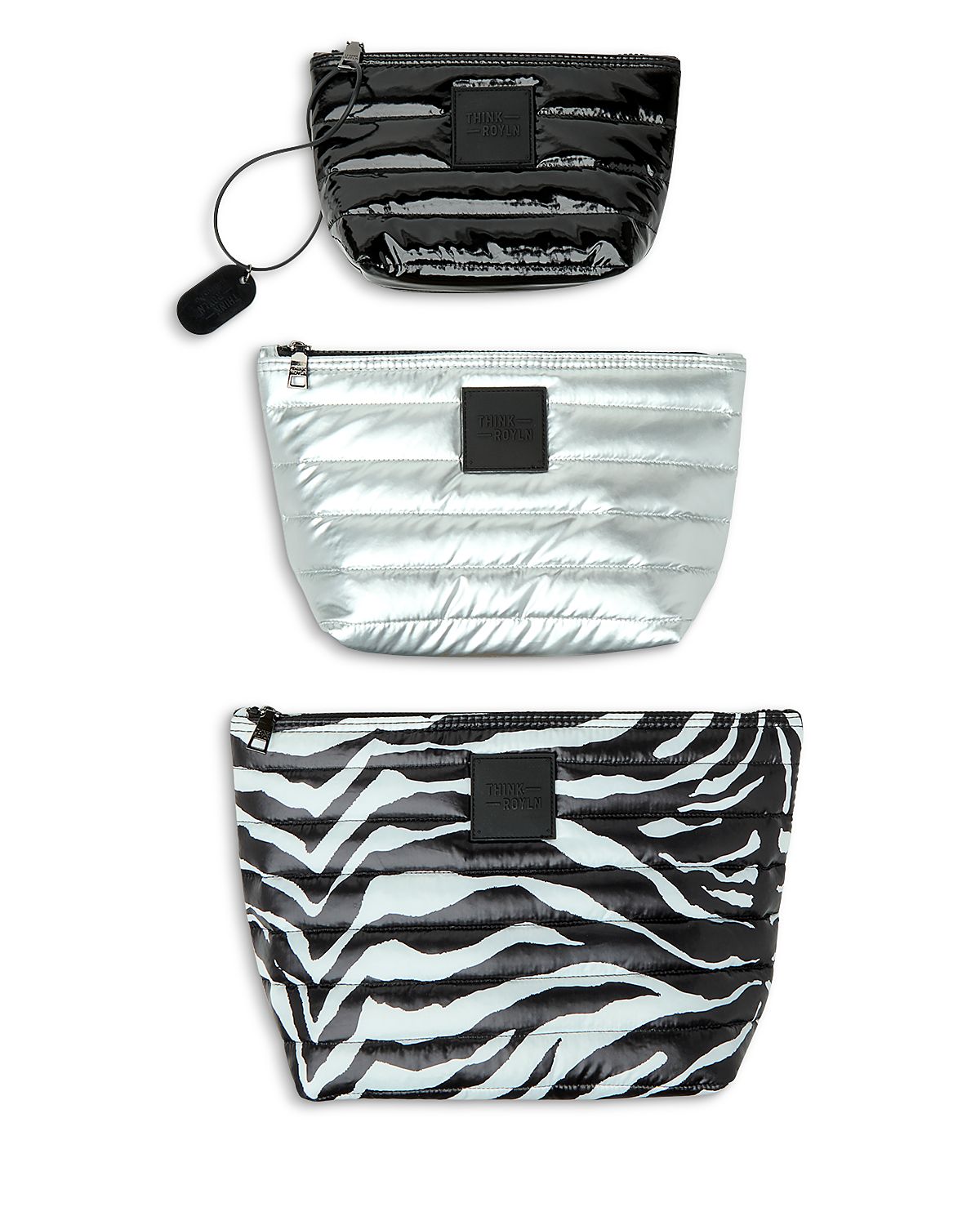 Think Royln Travel Trio Nylon Pouch Kit, Set of 3