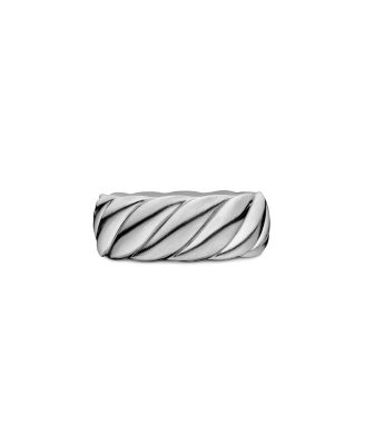 Men's Sterling Silver Sculptured Cable Band