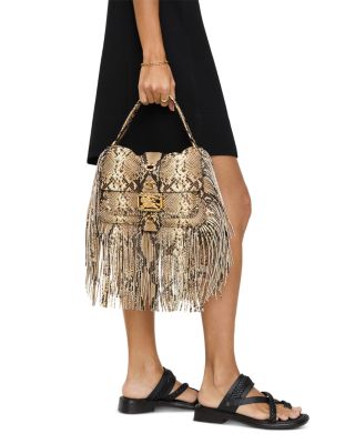 Rider Small Embossed Leather Top Handle Bag