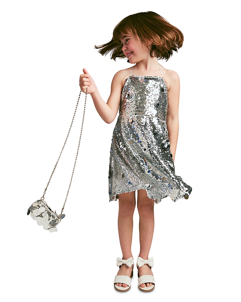 Bardot Girls' Sequin Halter Dress - Little Kid, Big Kid