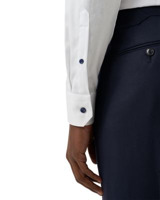Slim Fit Navy Details Signature Twill Shirt