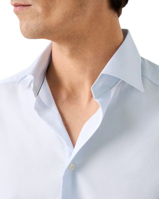 Slim Fit Striped Twill Shirt Dress Shirt