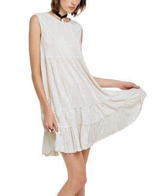 Plisse Babydoll Dress