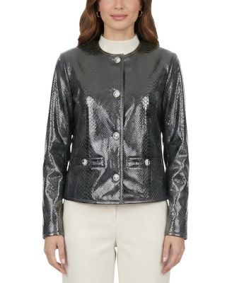  Metis Suede Pythn Printed Jacket